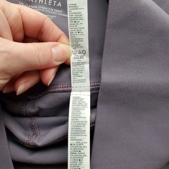 Cutie Lavender Salutation Stash 7/8 Tight Leggings -M - Picture 4 of 5